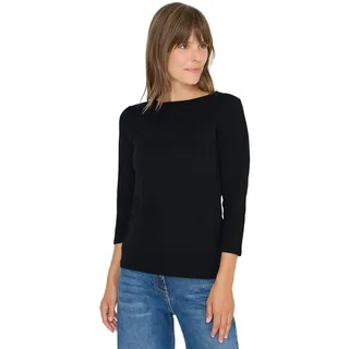 Cecil 3/4-Arm-Shirt Schwarz M