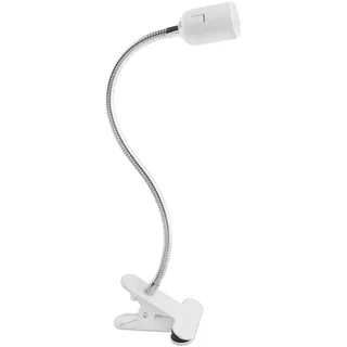SCNNC E27 Lampenfassung mit Clip, 360° Verstellbarer Schwanenhals, E27 klemmleuchte Langes Kabel mit Schalter mit Stecker, für Tiere, Tischlampe, Wachsende Pflanze, Weiß (ohne Glühbirne)