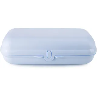 Tupperware Eco+ To Go Maxi-Twin hellblau Brotbox Pausenbox Snackbox Sandwichbox Lunchbox (inkl. 1x Ausstecher)