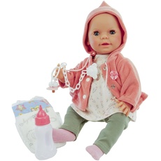 Bild Puppe Lina (Trink + Näßbaby, Gr. 40 cm, Baby Puppe inkl. Kleidung, Schnuller, Windel und Zubehör