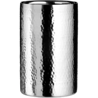 Premier Housewares Weinkühler/Sektkühler aus Edelstahl, mit Hammerschlagoptik, Silber, 12x12x20