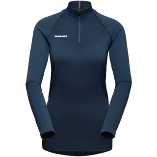 Mammut Trift Langarmshirt mit halbem Reißverschluss Damen Marine S