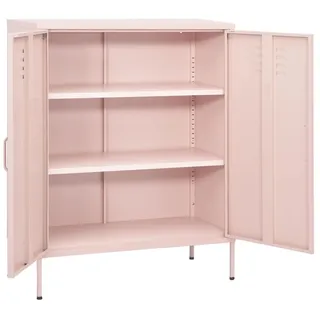 vidaXL Lagerschrank Rosa 80x35x101,5 cm Stahl