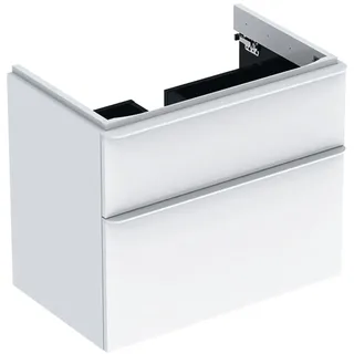 Geberit Waschtischunterschrank 2 Schubladen 73,4 x 61,7 x 47 cm Weiß Hochglanz