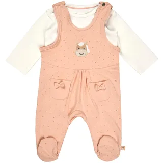 Sterntaler Strampler Set Sunny – 2-teilig – Strampler mit Fohlen-Applikation & Langarmbody – Baumwolljersey – bequemer Zweiteiler ab Geburt - MÄDCHEN – Pünktchenprint – Aprikose – Größe 62