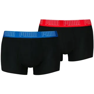 Puma Boxer Trunk Boxershorts Men Herren Everyday Unterhose Pant Unterwäsche 2er Pack, Farbe:Black/Blue/Red, Bekleidungsgröße:XL, Noir, Bleu, Rouge, XL