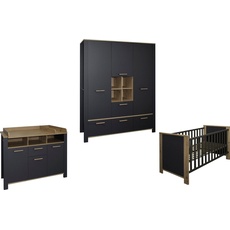 Bild von Babymöbel-Set »Tom«, (3 St., Wiko/Bett/Kleiderschrank, grau