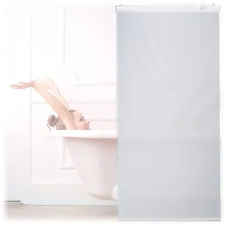 Relaxdays Duschrollo 80 x 240 cm weiß