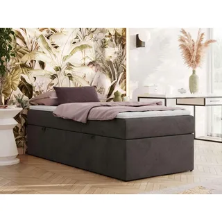 MKS Boxspringbett ZERO 90 x 200 cm H3 Dunkelgrau