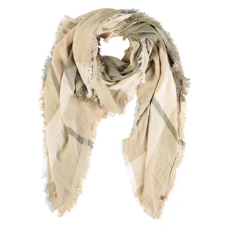 CAMEL ACTIVE Damen Modetuch aus softem Baumwollmix Grün-Beige womenswear-OS