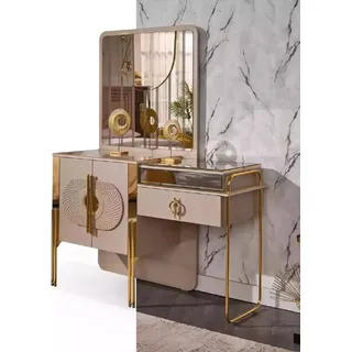 Schlafzimmer Set Beiger Holz Konsolentisch JVmoebel - Beige