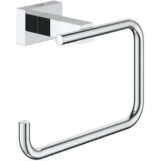 Grohe Essentials Cube - WC-Papierhalter (Metall, Verdeckte Befestigung, langlebige Oberfläche), chrom,