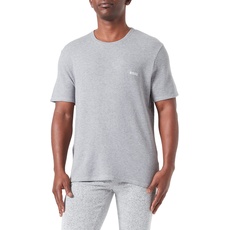 BOSS Men's Waffle Pyjama_T_Shirt, Medium Grey33, L