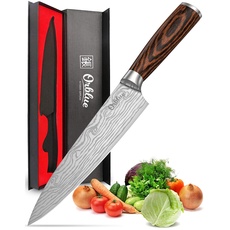 ORBLUE 8" Kochmesser Profi Messer - Edelstahl Chef Knife mit rutschfestem ergonomischen Griff, scharfes Messer Küche, Koch Messer & Profi Küchenmesser für perfekte Schneideergebnisse