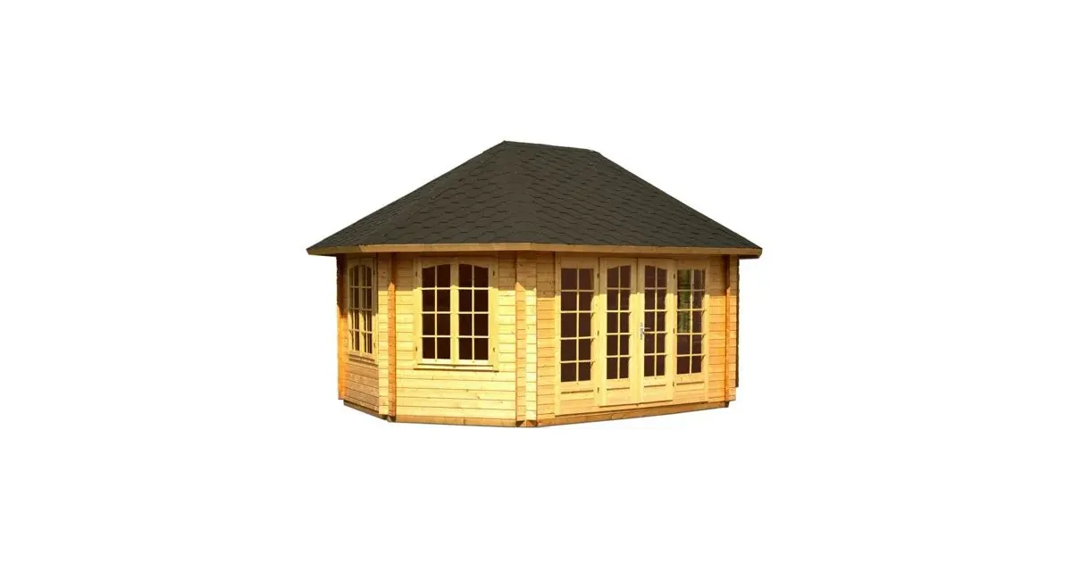 Palmako Gartenhaus Hanna 5,71 x 4,21 m Braun | juuhu.at