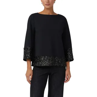 s.Oliver Black Label Damen 2175433 Tunika Bluse mit Pailletten (1er Pack)