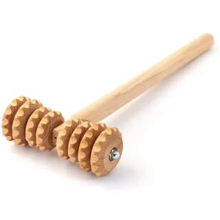 TUULI Anti Cellulite Massagegerät Massageroller Roller Maderotherapie T-Form aus Holz