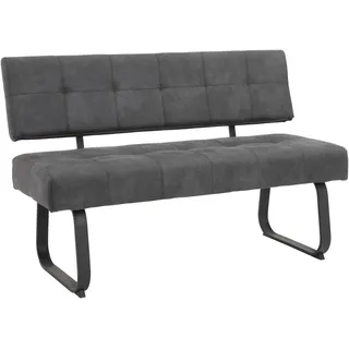 Hela Sitzbank Luise Mikrofaser Vintage Anthrazit 140 x 64 x 90 cm