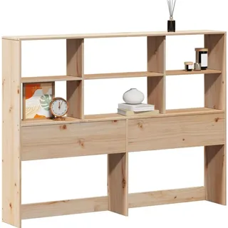 vidaXL Kopfteil mit Stauraum 140 cm Massivholz Kiefer