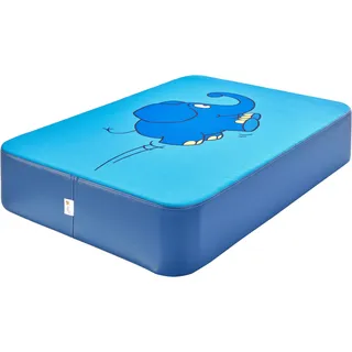 hipp-hopp - das hüpfpolster Weichbodenmatte »Hüpfpolster S dunkelblau, Die Maus, Elefant« Hüpfmatte; 97x70x17 cm; Made in Germany, blau