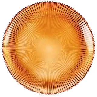 Home Styling Amber glass dessert plate 21 cm