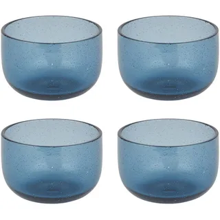 Butlers Teelichter (4er-Set) Watercolour Ø 8 cm , Blau , Glas , 6 cm , Dekoration, Kerzen & Kerzenhalter, Teelichthalter