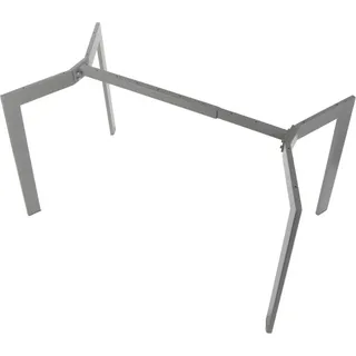 Rechteckiger Tischgestell aus Metall NY-HF05RB/A, für Büro, Hotel, Restaurant, längenverstellbar, Maße 105,5-145,5x78x72,5 cm, graue Farbe - Grau