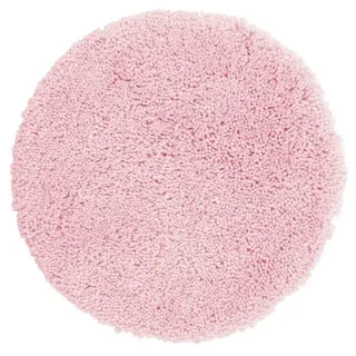 Spirella Badteppich Badematte Duschvorleger Mikrofaser Hochflor | flauschig | rutschhemmend | geeignet für Fußbodenheizung |60 cm Rund | Rosa