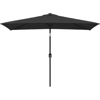 Sonnenschirm mit Metall-Mast 300x200 cm Schwarz - Schwarz