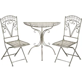 Beliani Bistro-Set 2-tlg. Grau
