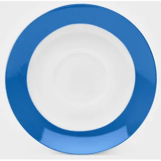 van Well Untertasse "Teller Set, Vario" Porzellan, spülmaschinen- und mikrowellengeeignet, Ø 14,5 cm, blau, weiß