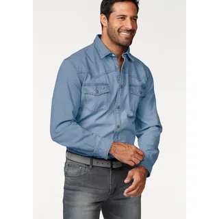 Arizona Jeanshemd Western Stil, blau
