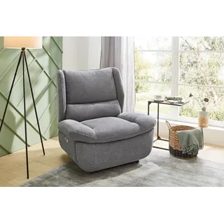 Jockenhöfer Relaxsessel Daytona Federkern 104 x 104 x 88 cm grau mit elektromotorischen Verstellfunktionen