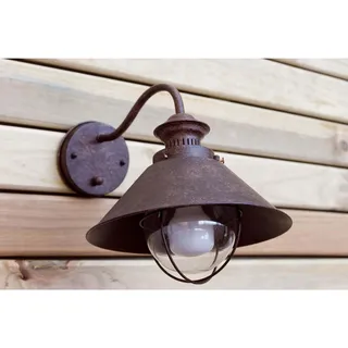 FARO Außenwandleuchte Glas/Metall/Stahl 26,0 cm dimmbar Rostfarben