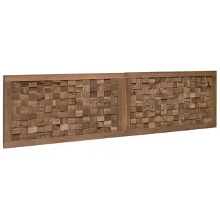 vidaXL Bettkopfteil Natur Massivholz Teak - Braun