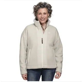 Fleecejacke SCHÖFFEL "Fleece Jk Style Kalmor WMS", Damen, Gr. 46, beige (natur), Obermaterial: 100% Polyester. Futter: 100% Polyester, normal, Jacken Fleecejacke, für Trekking und Wandern, lockere Passform