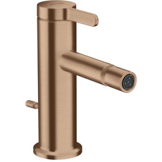 Bild Axor One Einhebel-Bidetmischer mit Zugstangen-Ablaufgarnitur, Ausladung 113 mm, 48210, Farbe: Brushed Red Gold