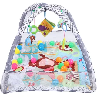 Baby Spielmatte, Spielbogen Baby, Baby Gym Spielmatte, Krabbeldecke für Neugeborene und Kleinkinder Geburt 0-18 Monate, Neugeborene zur Entwicklung Von Motorik und Kognition