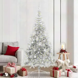Design Künstlicher vorbeleuchteter Weihnachtsbaum Silber 210 cm PET 2025NEU8828806 - Silber
