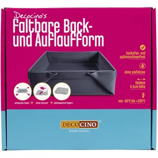 Decocino Faltbare Kastenform 19 x 18 x 6,5 cm