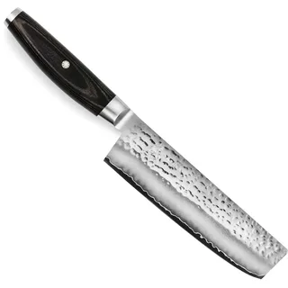 Yaxell KETU Nakiri Messer Gemüsemesser HP-Y-34944 Profi Kochmesser, Schwarz
