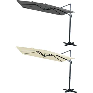 Gardissimo CANNES Alu Ampelschirm 300x200cm Pendelschirm UV50+ anthrazit