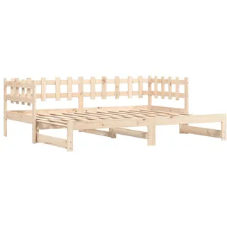 vidaXL Tagesbett Ausziehbar 2x(90x200) cm Massivholz Kiefer - Braun