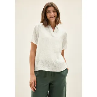 Cecil Hemdbluse mit leichtem Struktur Muster, weiß