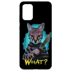 Hülle für Galaxy S20+ Halloween Katze Messer Design Witzige Tier Katzen