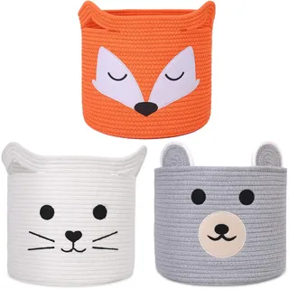 ACOHSY Faltbarer Aufbewahrungsbox Aufbewahrungskorb 3er set,30×30×30 Spielzeug Aufbewahrung,Kann für Wäschekorb,Kallax Einsatz,Wäschekorb Kinderzimmer,Aufbewahrungskorb kinder.