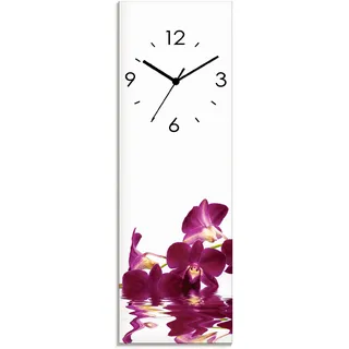 Artland Wanduhr "Phalaenopsis Orchidee" wahlweise mit Quarz- oder Funkuhrwerk, lautlos ohne Tickgeräusche, lila