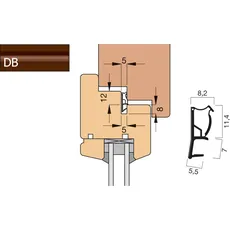 Fensterdichtung AFK 2037-DB/KB dunkelbraun (KB = 6 m)