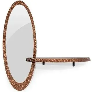 Designer Ovaler Spiegel r Glasspiegel Stilvolles Regal 2tlg