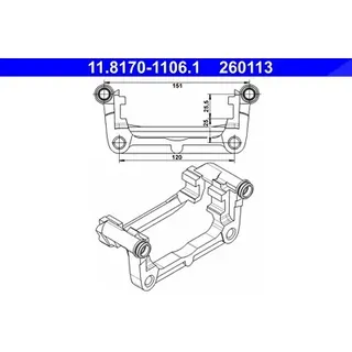 ATE Halter, Bremssattel ATE 11.8170-1106.1